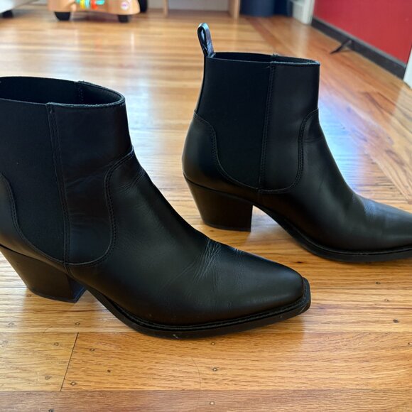 Everlane Western boot black leather Sz 8.5 - Picture 4 of 4